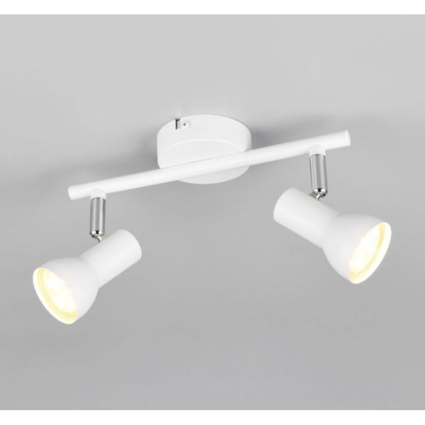 Bande de Plafond 2 Spots Orientables CANTAR Blanc | LéonLeds
