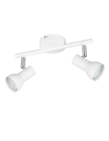 Regleta de Techo 2 Focos Orientables CANTAR Blanco | LeonLeds