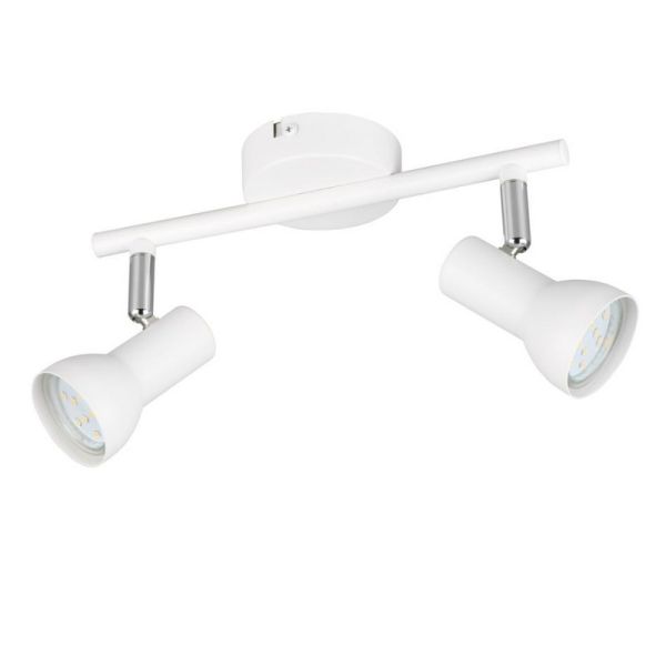 Regleta de Techo 2 Focos Orientables CANTAR Blanco | LeonLeds