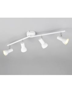 Bande de Plafond 4 Spots Simple CANTAR Blanc | LéonLeds 2