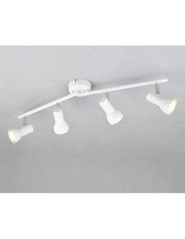 Regleta Techo 4 Focos Sencillo CANTAR Blanco | LeonLeds