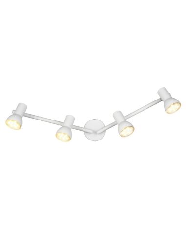 Regleta Techo 4 Focos Sencillo CANTAR Blanco | LeonLeds