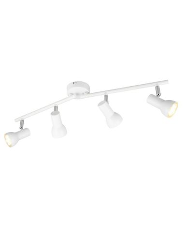 Faixa de Teto 4 Focos Simples CANTAR Branco | LeonLeds