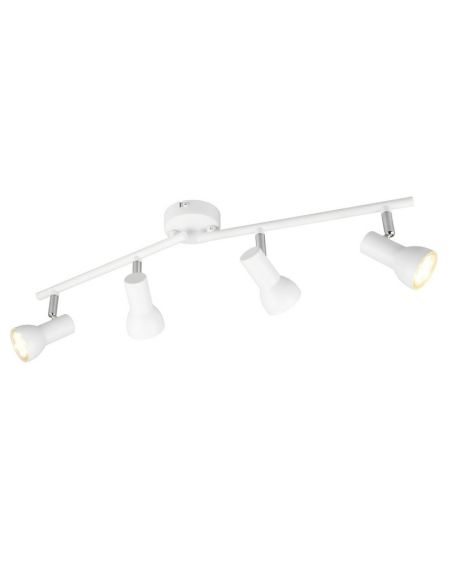 Faixa de Teto 4 Focos Simples CANTAR Branco | LeonLeds