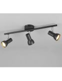 Regleta Techo 3 Focos Sencilla CANTAR Negro | LeonLeds