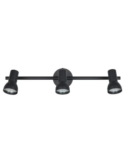 Bande de Plafond 3 Spots Simples CANTAR Noir | LéonLeds