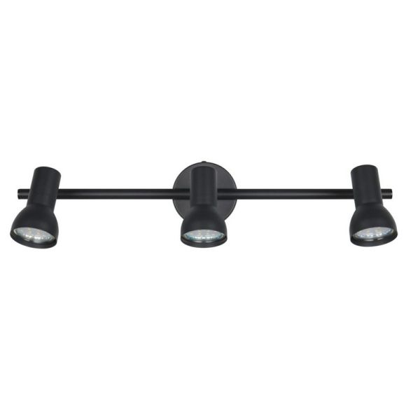 Regleta Techo 3 Focos Sencilla CANTAR Negro | LeonLeds