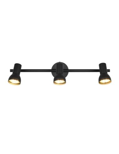 Regleta Techo 3 Focos Sencilla CANTAR Negro | LeonLeds