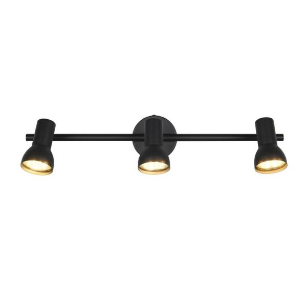 Regleta Techo 3 Focos Sencilla CANTAR Negro | LeonLeds