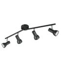 Regleta Techo 4 Focos Sencilla CANTAR Negro | LeonLeds