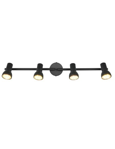 Regleta Techo 4 Focos Sencilla CANTAR Negro | LeonLeds