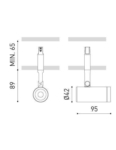 Foco magnético Empotrable 34º, MAGNETIC 24V COCO MEDIUM 2700K/3000K/4000K