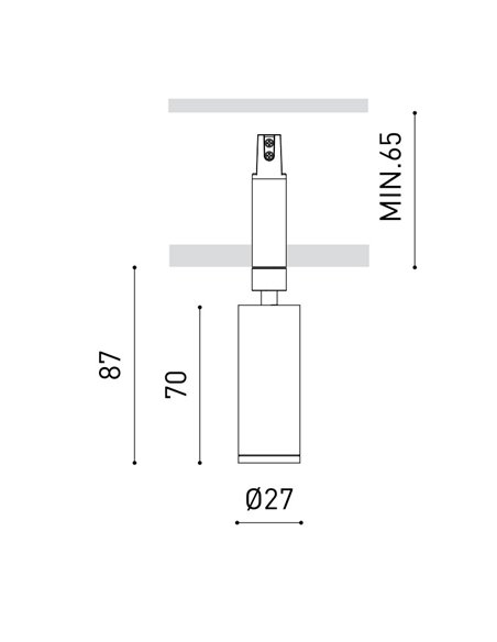 Spot magnétique encastrable 31º, MAGNETIC 24V FIT 27 MEDIUM, 4,5W 2700K/3000K/4000K
