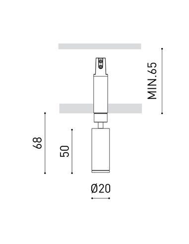 Foco magéntico Empotrable 54º, MAGNETIC 24V FIT 20 FLOOD, 2,1W 2700K/3000K/4000K