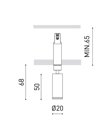 Spot magnétique encastrable 12º, MAGNETIC 24V FIT 20 SPOT, 2,1W 2700K/3000K/4000K