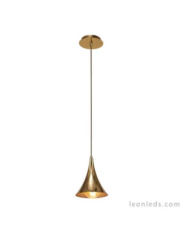 Lámpara de techo colgante vintage simple Jazz 1L Oro 5908 de Mantra | LeonLeds