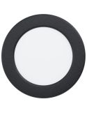 Downlight LED preto com recorte embutido, diâmetro 10,5 cm Fueva 5 - 5,5 W, 650 Lm, IP20 99143