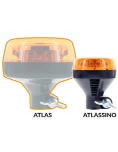 💡 Rotativo LED Mini ATLASSINO – Compacto y Económico con Fijación DIN y Luz Flash Ámbar DIN 14620 10-30 VDC 2