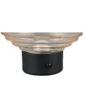 Lámpara Mesa LED Cristal Ámbar EARL Recargable USB 3000K | LeonLeds