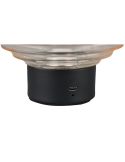 Lámpara Mesa LED Cristal Ámbar EARL Recargable USB 3000K | LeonLeds