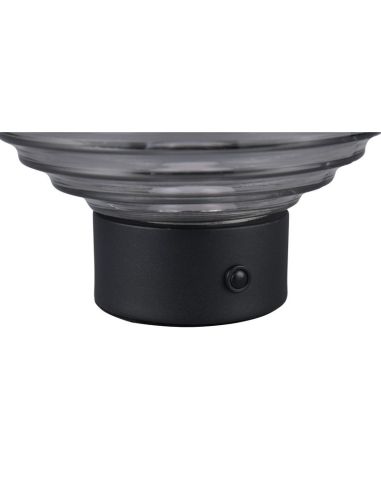 Lampe de Table LED en Verre Cannelé...