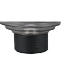 Lámpara Mesa LED Cristal Ahumado EARL Recargable USB 3000K | LeonLeds