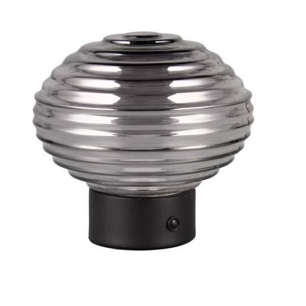 Lampe de Table LED en Verre Cannelé...