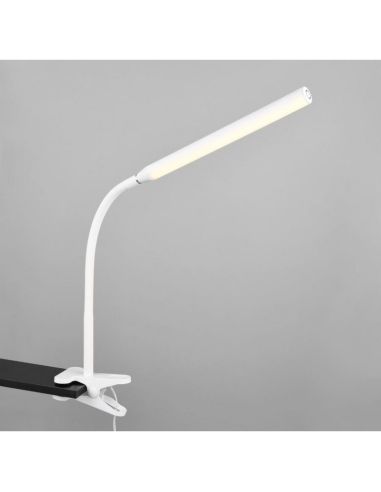 Flexo LED con Pinza NEVADA Blanco Ajustable y Regulable 600lm | LeonLeds
