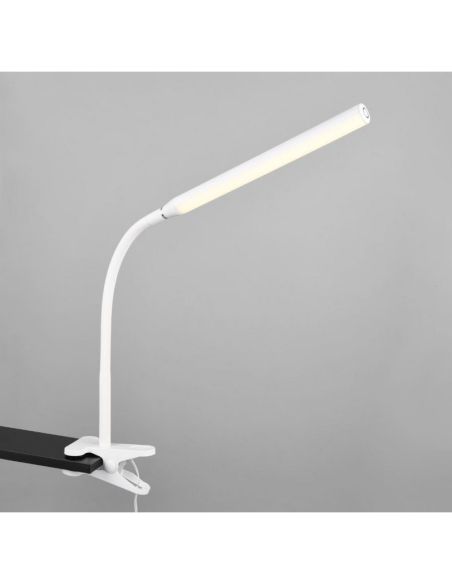 Flexo LED con Pinza NEVADA Blanco Ajustable y Regulable 600lm | LeonLeds
