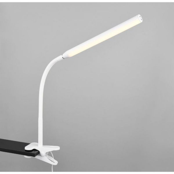 Flexo LED con Pinza NEVADA Blanco Ajustable y Regulable 600lm | LeonLeds