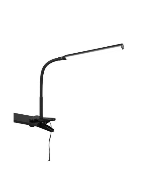 Flexo LED com Pinça NEVADA Preto Regulável e Touch 600lm | LeonLeds