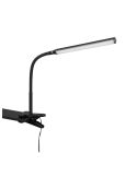 Flexo LED con Pinza NEVADA Negro Regulable y Táctil 600lm | LeonLeds
