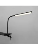 Flexo LED con Pinza NEVADA Negro Regulable y Táctil 600lm | LeonLeds