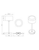 Lámpara Sobremesa LED JEFF Recargable USB 1,5W 120lm 3000K | LeonLeds