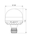 Medidas D16151 💡 Rotativo LED E-Venus Flexible – Doble Flash DIN 14620