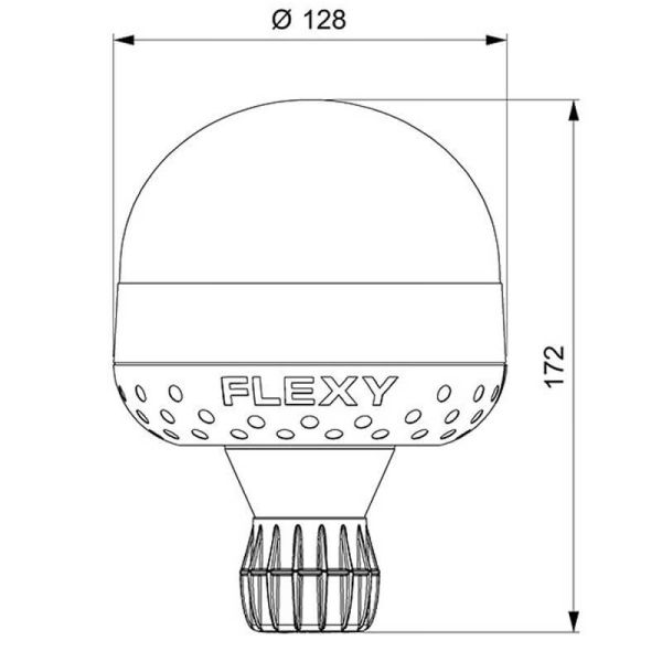 Medidas D16151 💡 Rotativo LED E-Venus Flexible – Doble Flash DIN 14620