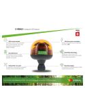 D16151 💡 Rotativo LED E-Venus Flexible – Doble Flash DIN 14620
