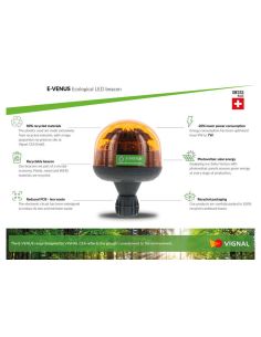 D16151 💡 Rotativo LED E-Venus Flexible – Doble Flash DIN 14620 2