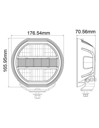 Farol LED de longo alcance de 7"...