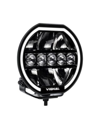 Farol LED de longo alcance de 7" aprovado em âmbar, posição e longo alcance, potente e resistente para veículos homologados A e 