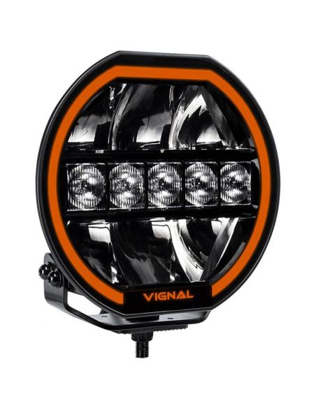 Luz de Conducción LED Auxiliar VIGNAL 9" 144W – Iluminación Potente Posición Blanca, Luz Ambar + Largo Alcance A y HR