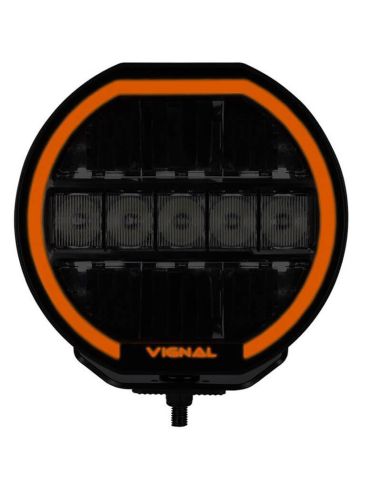 VIGNAL Feu de Conduite Auxiliaire LED 9" 144W - Éclairage de Position Blanc Puissant, Lumière Ambre + Longue Portée A et HR