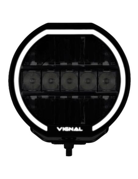 Luz de direção LED auxiliar VIGNAL 9" 144W - potente iluminação de posição branca, luz âmbar + longo alcance A e HR