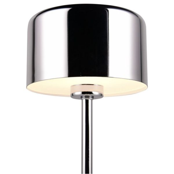 Candeeiro de mesa LED sem fios JEFF cromado recarregável USB-C 3000K | LeonLeds