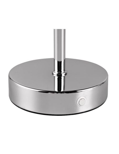Lámpara Sobremesa LED Sin Cables JEFF Cromo Recargable USB-C 3000K | LeonLeds