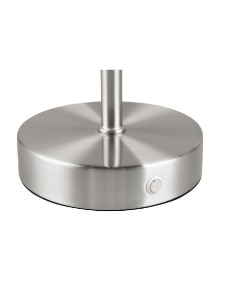 Candeeiro de mesa LED JEFF níquel recarregável USB-C 3000K | LeonLeds