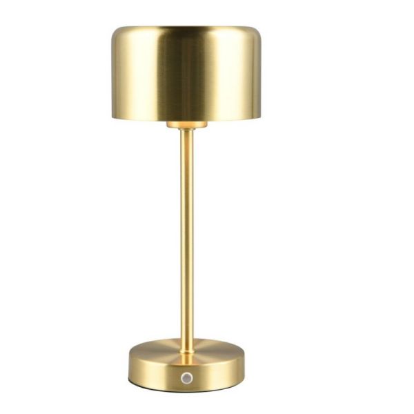 Lámpara Sobremesa LED JEFF Táctil Bronce Recargable USB-C 3000K | LeonLeds