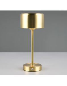 Lámpara Sobremesa LED JEFF Táctil Bronce Recargable USB-C 3000K | LeonLeds 2