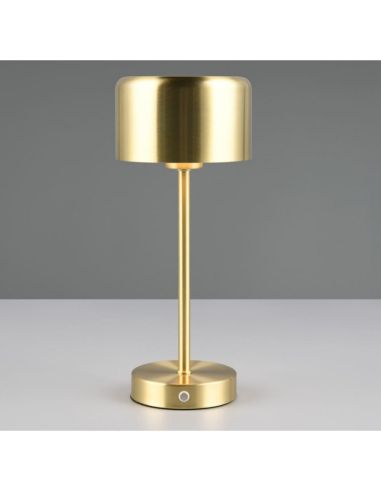 Lámpara Sobremesa LED JEFF Táctil Bronce Recargable USB-C 3000K | LeonLeds