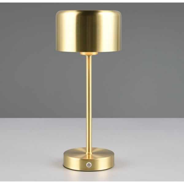 Lámpara Sobremesa LED JEFF Táctil Bronce Recargable USB-C 3000K | LeonLeds